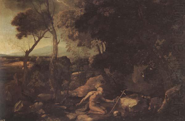Nicolas Poussin Landscape with St.Jerome china oil painting image
